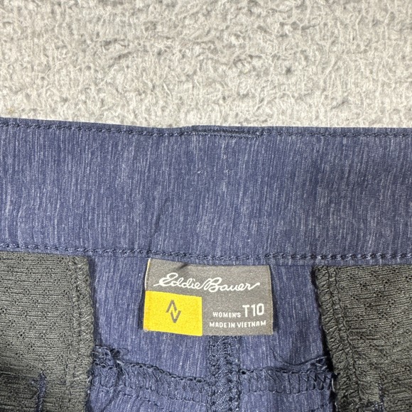 Eddie Bauer Travex Shorts Womens Sz T10 Blue Nylon Hiking Outdoors Travel - Picture 2 of 8